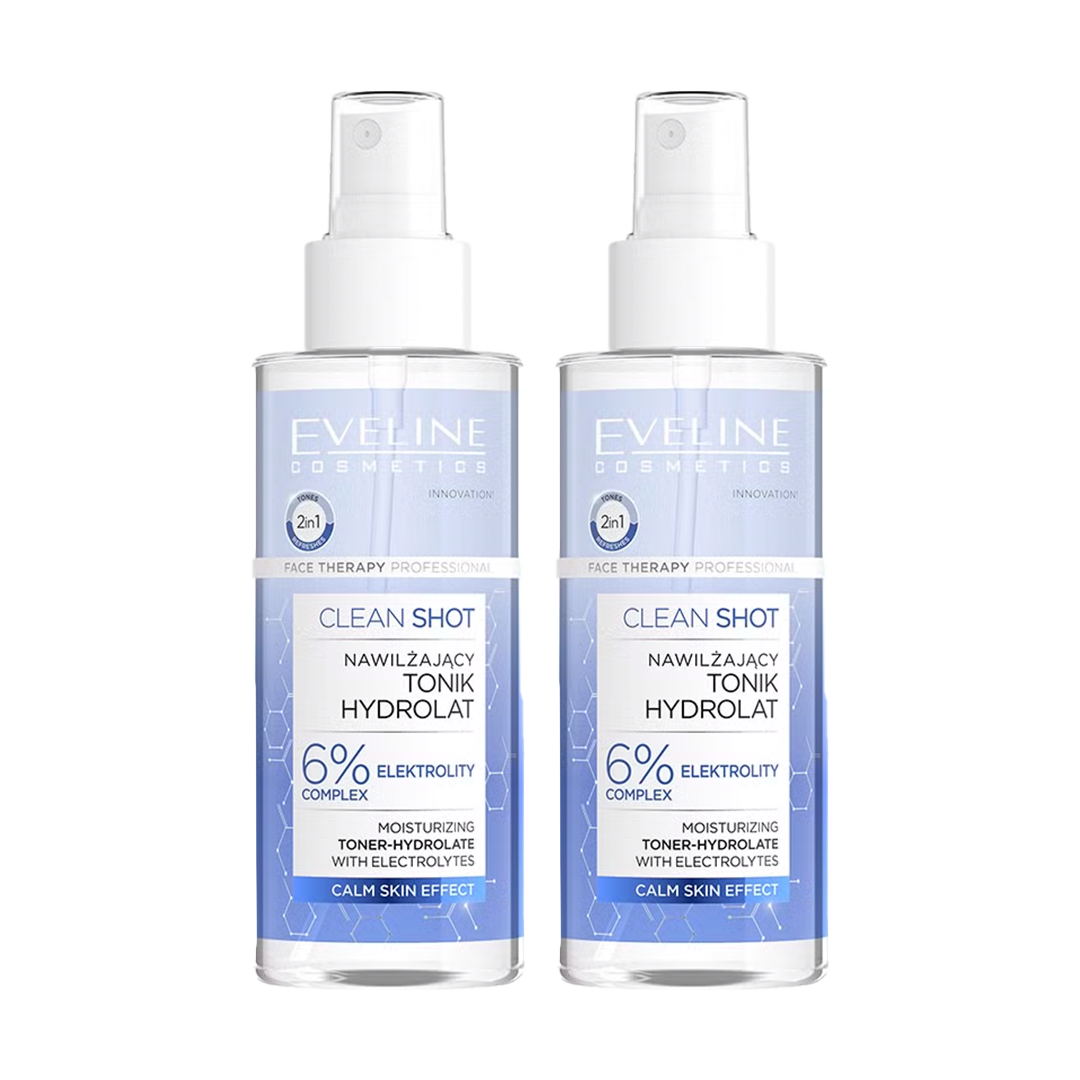 EVELINE tonik-hydrolat - zestaw 2 szt. Professional Clean Shot