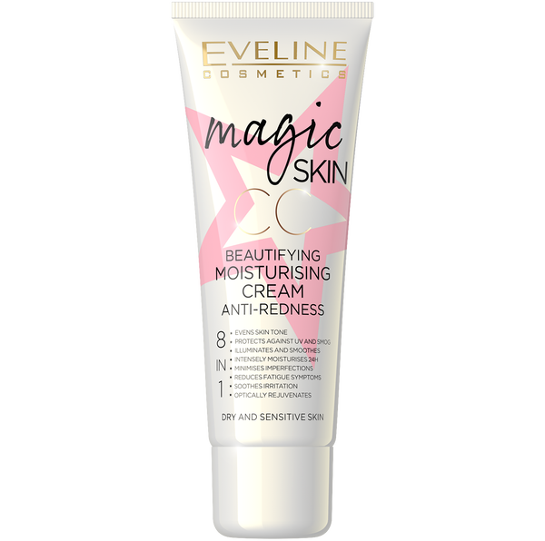 Zestaw Eveline Magic Skin CC z gąbeczką + pędzelek GRATIS