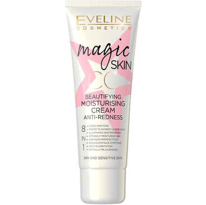 Zestaw Eveline Magic Skin CC z gąbeczką + pędzelek GRATIS