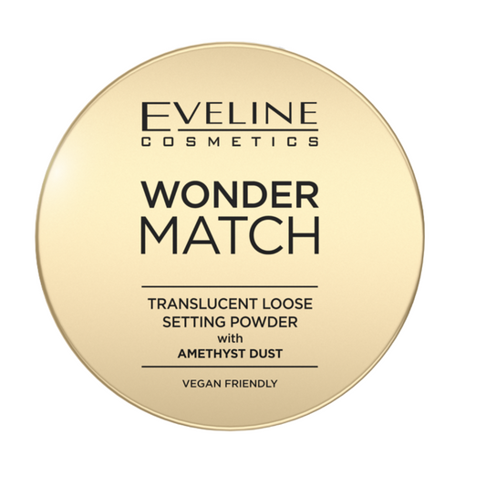 Puder utrwalający Eveline Wonder Match z ametystowym pyłkiem