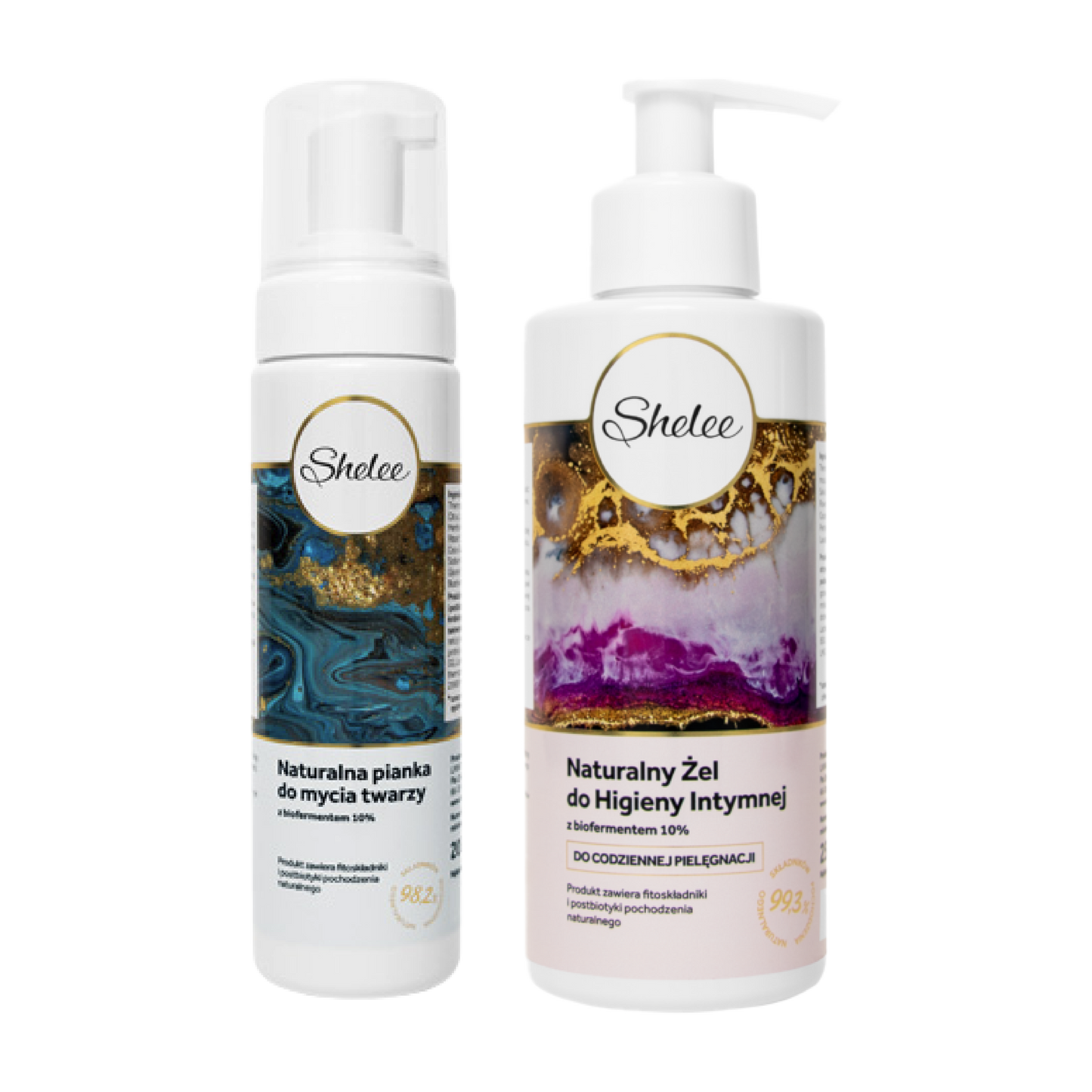 Shelee zestaw - żel nawilżający do higieny intymnej + pianka do mycia twarzy